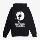 mens ridin' dirty roc logo pullover hoodie (black)
