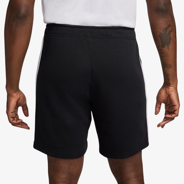 mens nike air french terry shorts (black/white)