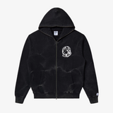 mens billionaire boys club zip helmet hoodie (black)