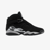 mens jordan 8 retro (black/white-lt graphite)