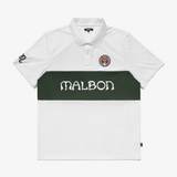 mens malbon x ghostface killah rugby performance s/s polo (white/green)