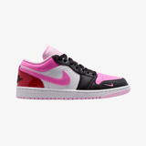 womens jordan 1 low se (black/pink spell)