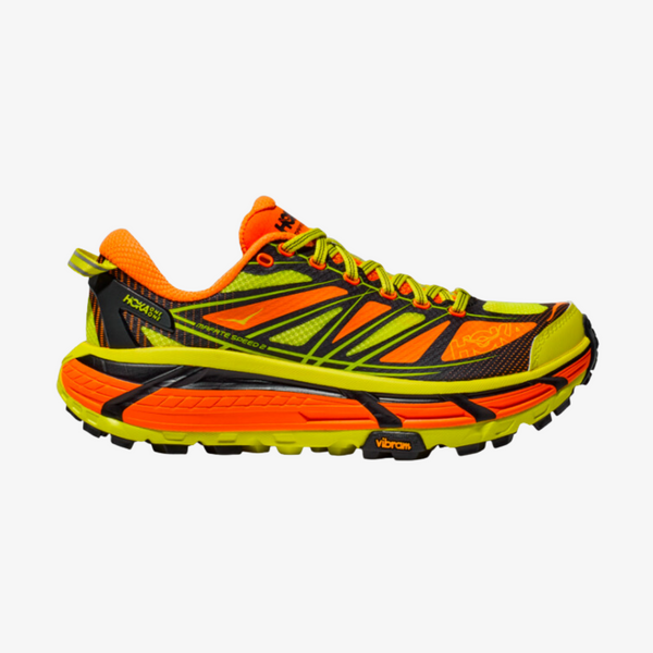 mens hoka mafate speed 2 (yellow/black/orange)