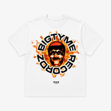 mens premiumgoods. x bigtyme recordz flame skull s/s tee (white)