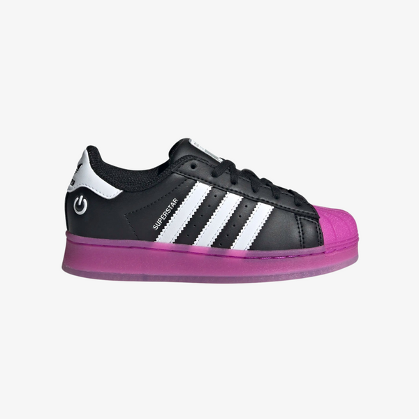 preschool adidas superstar led lights (black)