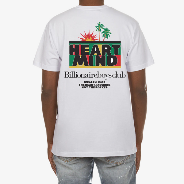 mens billionaire boys club palms s/s tee (white)