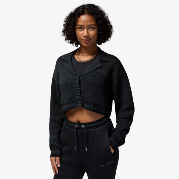 womens jordan knit top (black)