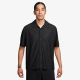 mens jordan flight button up shirt (black)