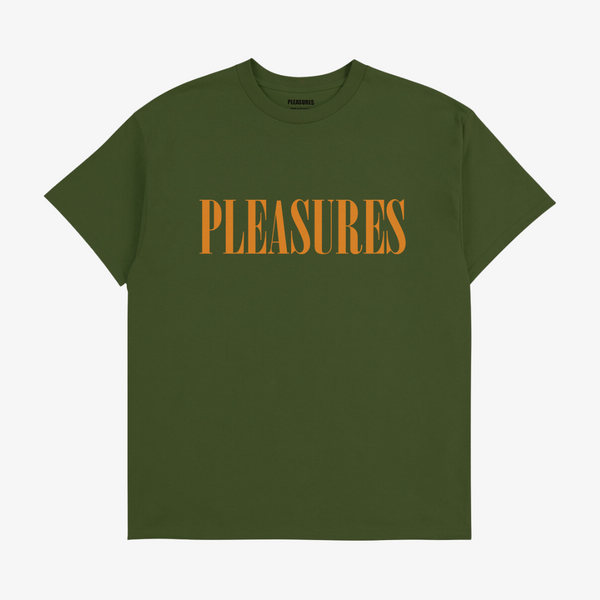 mens pleasures onyx 24 s/s tee (olive)