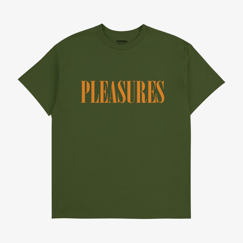 mens pleasures onyx 24 s/s tee (olive)