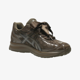 womens asics jog 100s (brown storm)