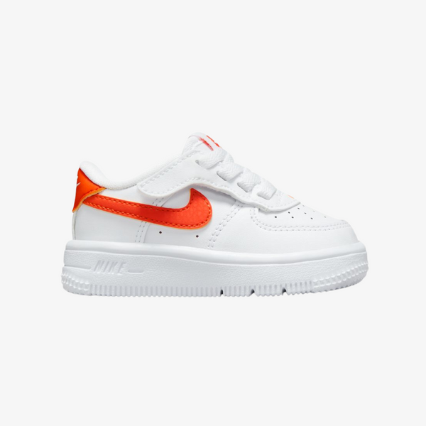 toddler nike air force 1 low easyon (white/safety orange)