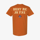 mens ridin' dirty bury me s/s tee (burnt orange/navy)