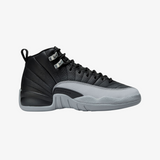 gradeschool jordan 12 retro (black/grey)