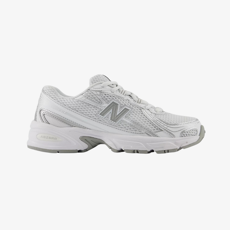 gradeschool new balance 740 (white/silver)