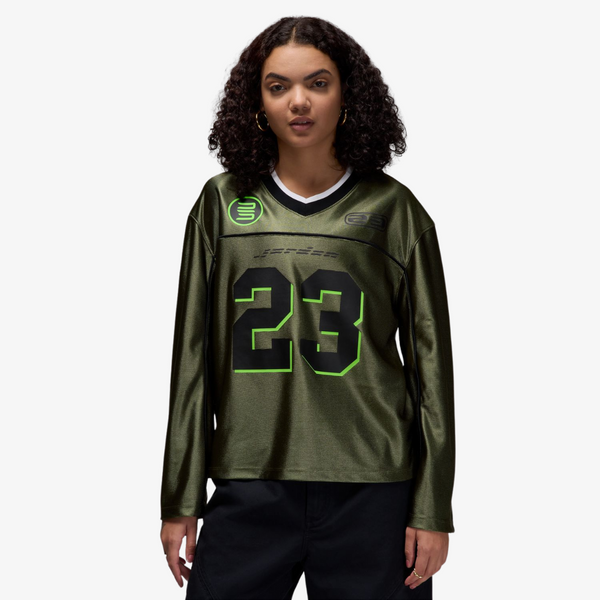 womens jordan l/s jersey (green)