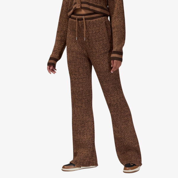 womens jordan knit pants (brown)