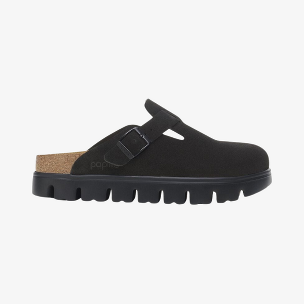 womens birkenstock boston chunky (black)