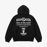 mens huf x three 6 mafia heavyweight hoodie (black)