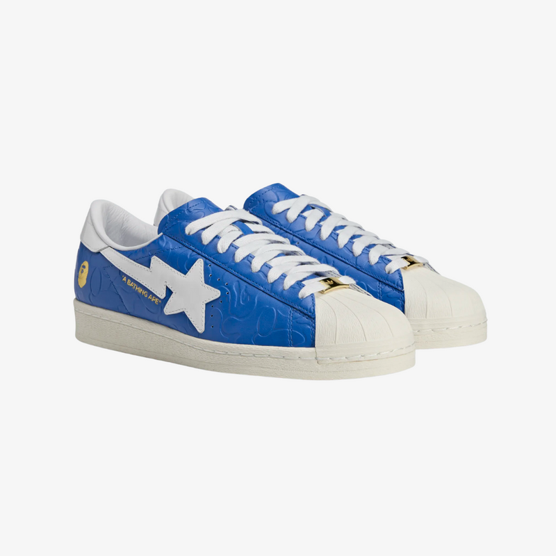 mens adidas superstar x bape (bape blue/white)