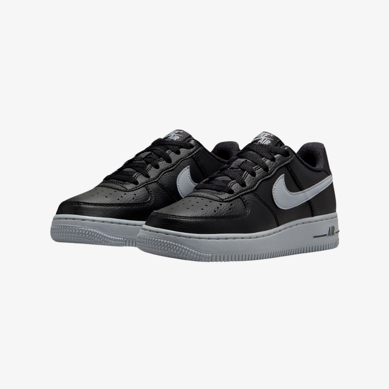 gradeschool nike air force 1 (black/ wolf grey)