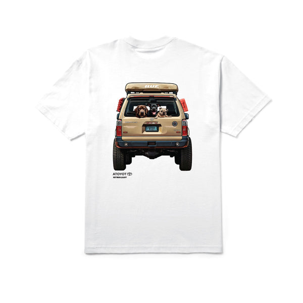 mens huf 4 runner s/s tee (white)