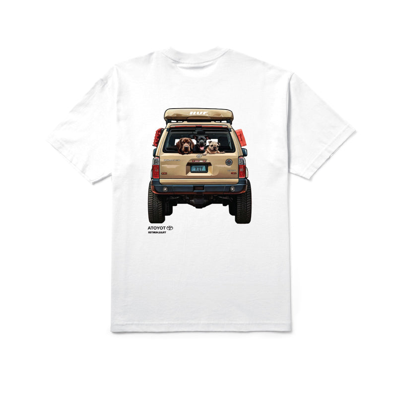 mens huf 4 runner s/s tee (white)