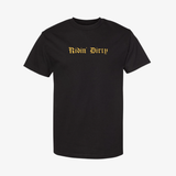 mens ridin dirty 1996 logo s/s tee (black)