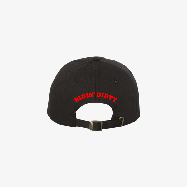 ridin' dirty slab strapback hat (black)
