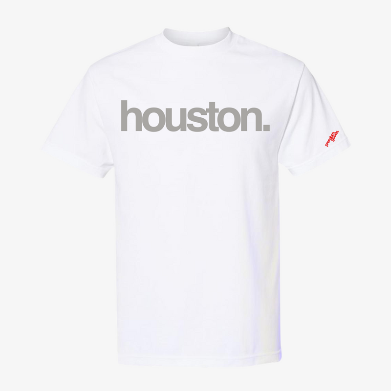 mens premiumgoods houston. s/s tee (white/reflective)