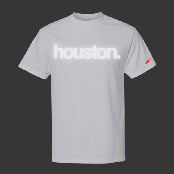 mens premiumgoods houston. s/s tee (white/reflective)