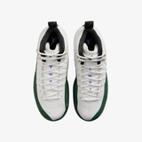 gradeschool jordan 12 retro (summit white/gorge green)
