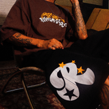 mens premiumgoods. x rezoworld tank baggy fleece shorts (black)