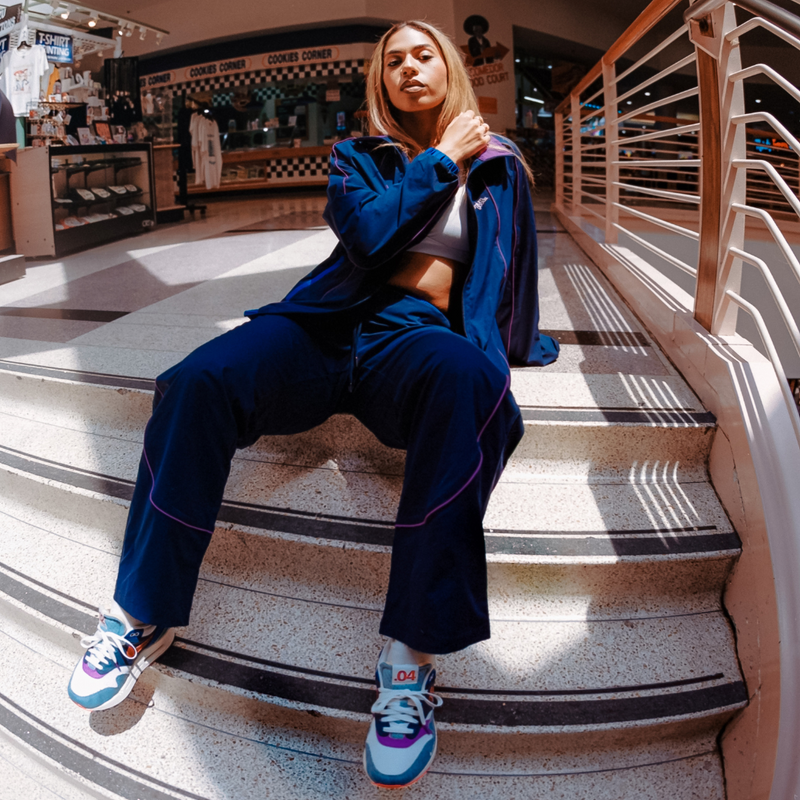 mens premiumgoods. swang track pant (navy/magenta)