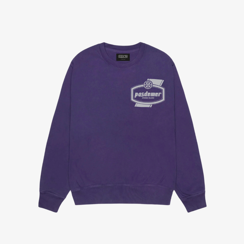 mens pas de mer stoned island crewneck (purple)