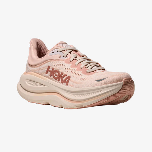 womens hoka bondi 9 (rose latte/rose cream)