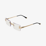 mens james oro sunglasses clear authentic II (clear/gold)