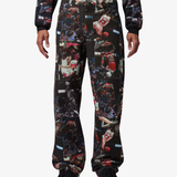 mens jordan jordan flight woven pants (black/sail)