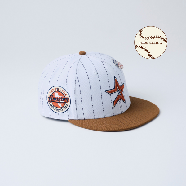kids new era x premiumgoods. houston astros two-toned 59fifty fitted (jack rabbit mascot)