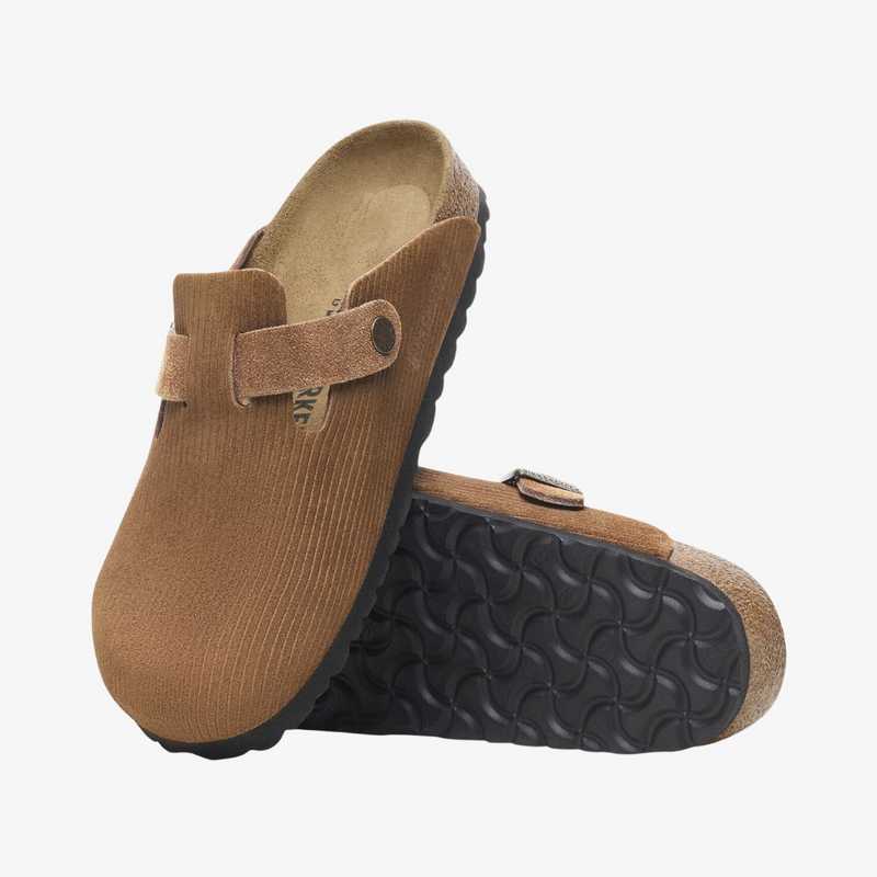 mens birkenstock boston bs (corduroy/dark tea)