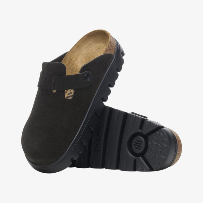 womens birkenstock boston chunky (black)