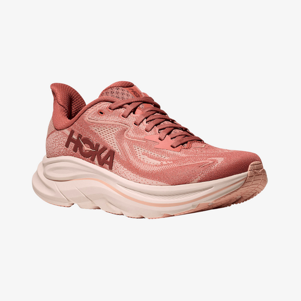 womens hoka clifton 10 (blush/rose latte)