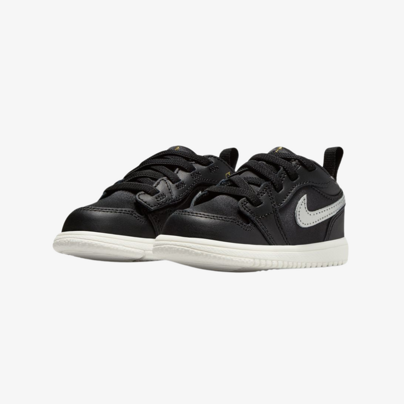 toddler jordan 1 low alt se (black/metallic silver)