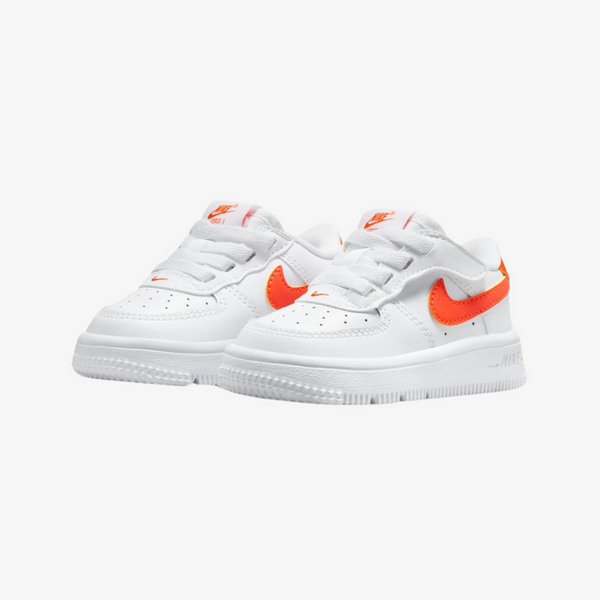 toddler nike air force 1 low easyon (white/safety orange)