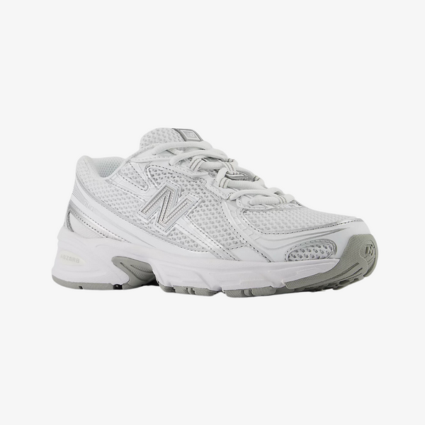 gradeschool new balance 740 (white/silver)