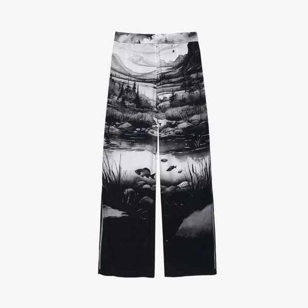 womens melody ehsani as above so below lounge pant (black)