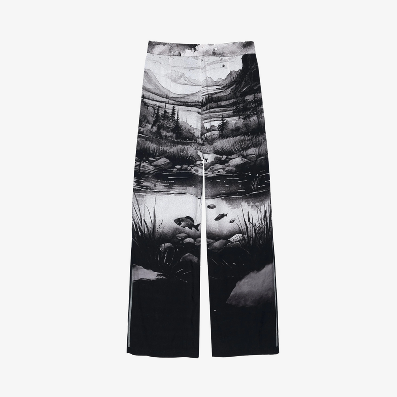 womens melody ehsani as above so below lounge pant (black)