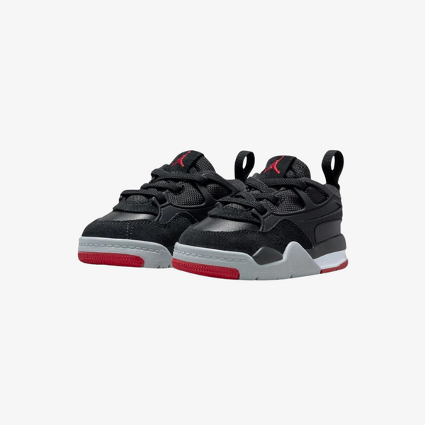 toddler jordan 4 rm (black/varsity red/wolf grey)