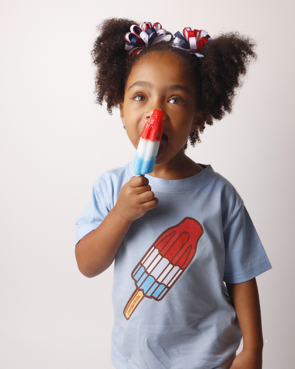toddler premiumgoods. rocket pop s/s tee (light blue)