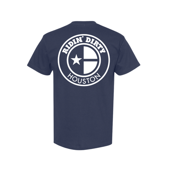 mens ridin' dirty og logo s/s tee (dolphin blue)